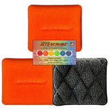 The Original Magic Jetz-Scrubz J27 Kitchen Scrubber Sponge Rectangle, Pack of 3 (Orange)