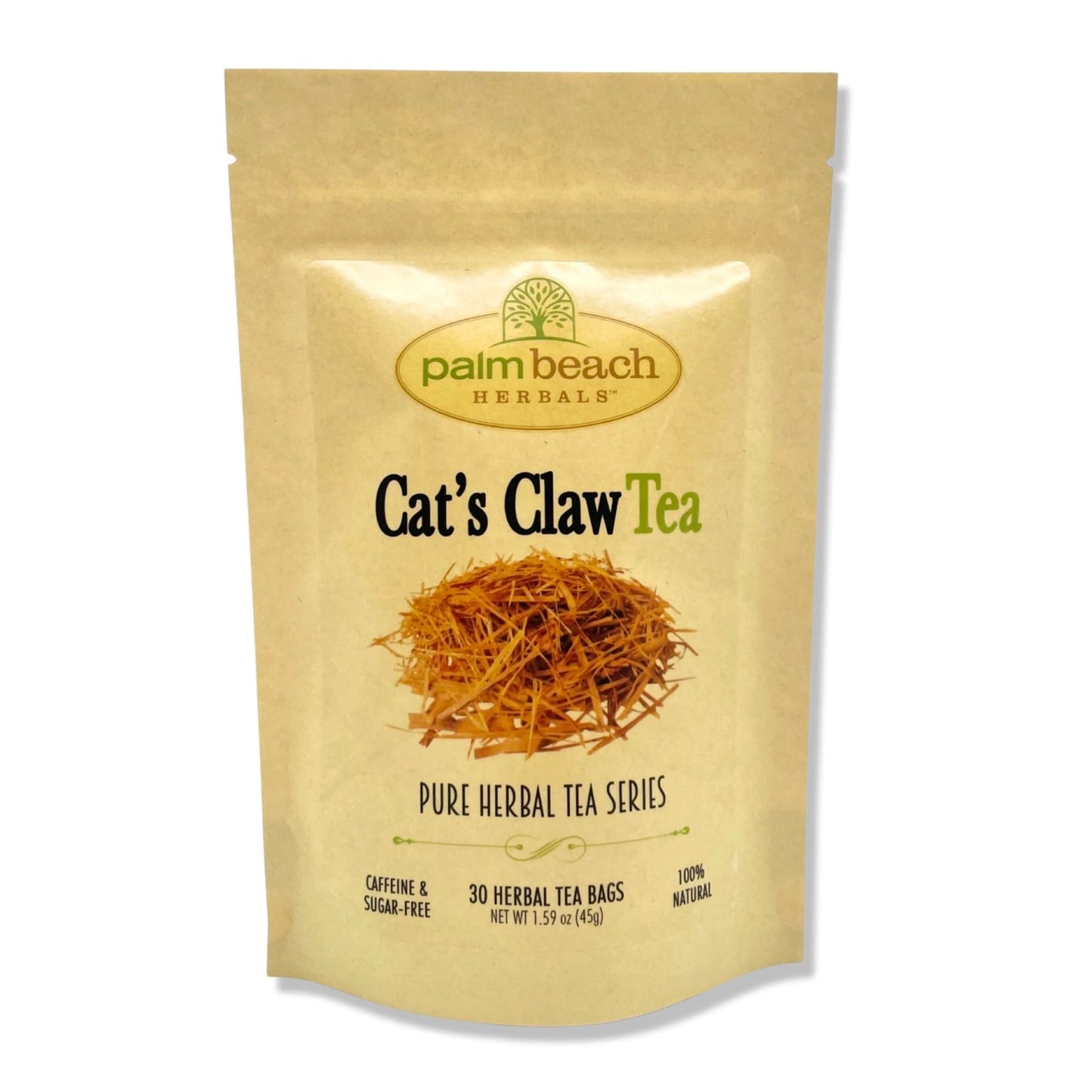 Palm Beach Medicinal Herbs - Cat's Claw Bark Tea - Pure Herbal Tea Series, 30ct
