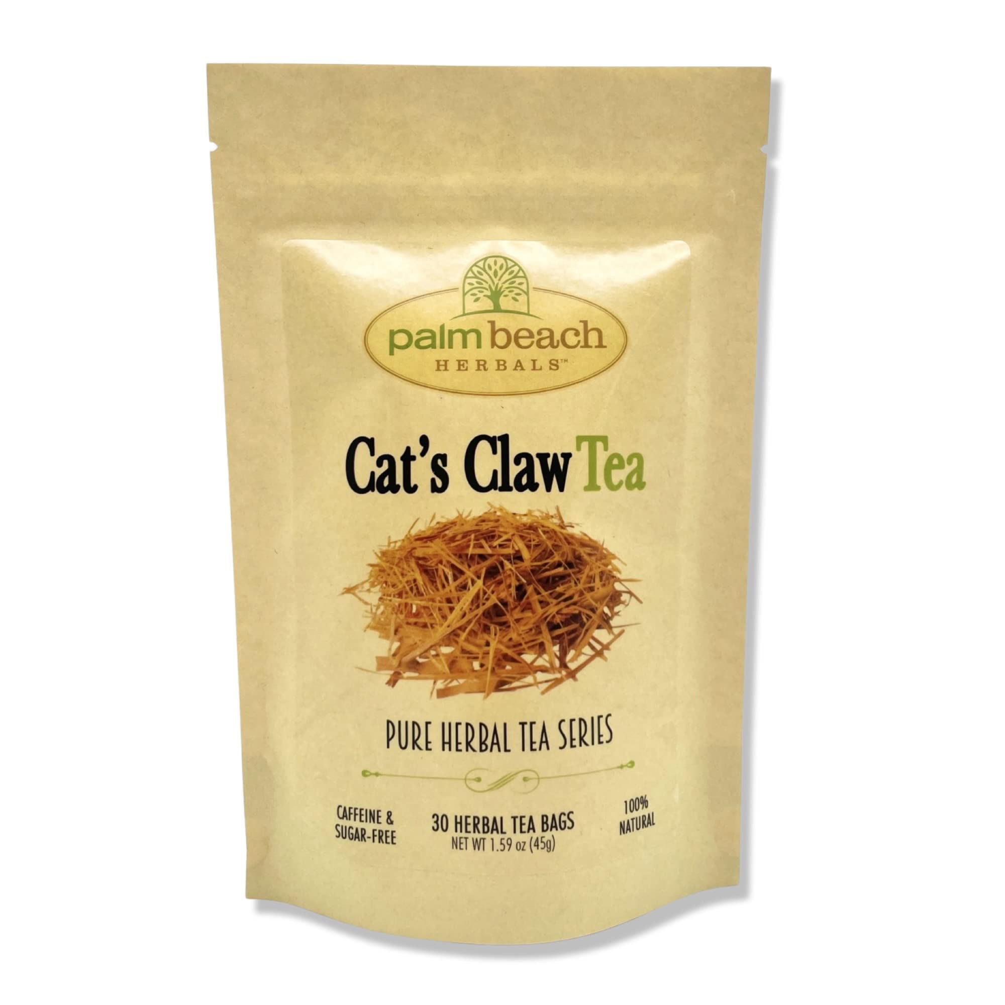 Palm Beach Medicinal Herbs - Cat's Claw Bark Tea - Pure Herbal Tea Series, 30ct