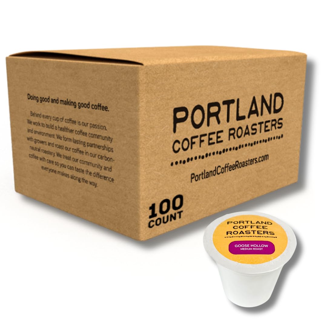 Portland Coffee Roasters, Medium Roast Single-Serve Pods, Goose Hollow Blend, 100 Count