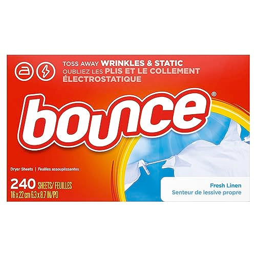 Bounce Fabric Softener Sheets, Fresh Linen Scent, 240 Count