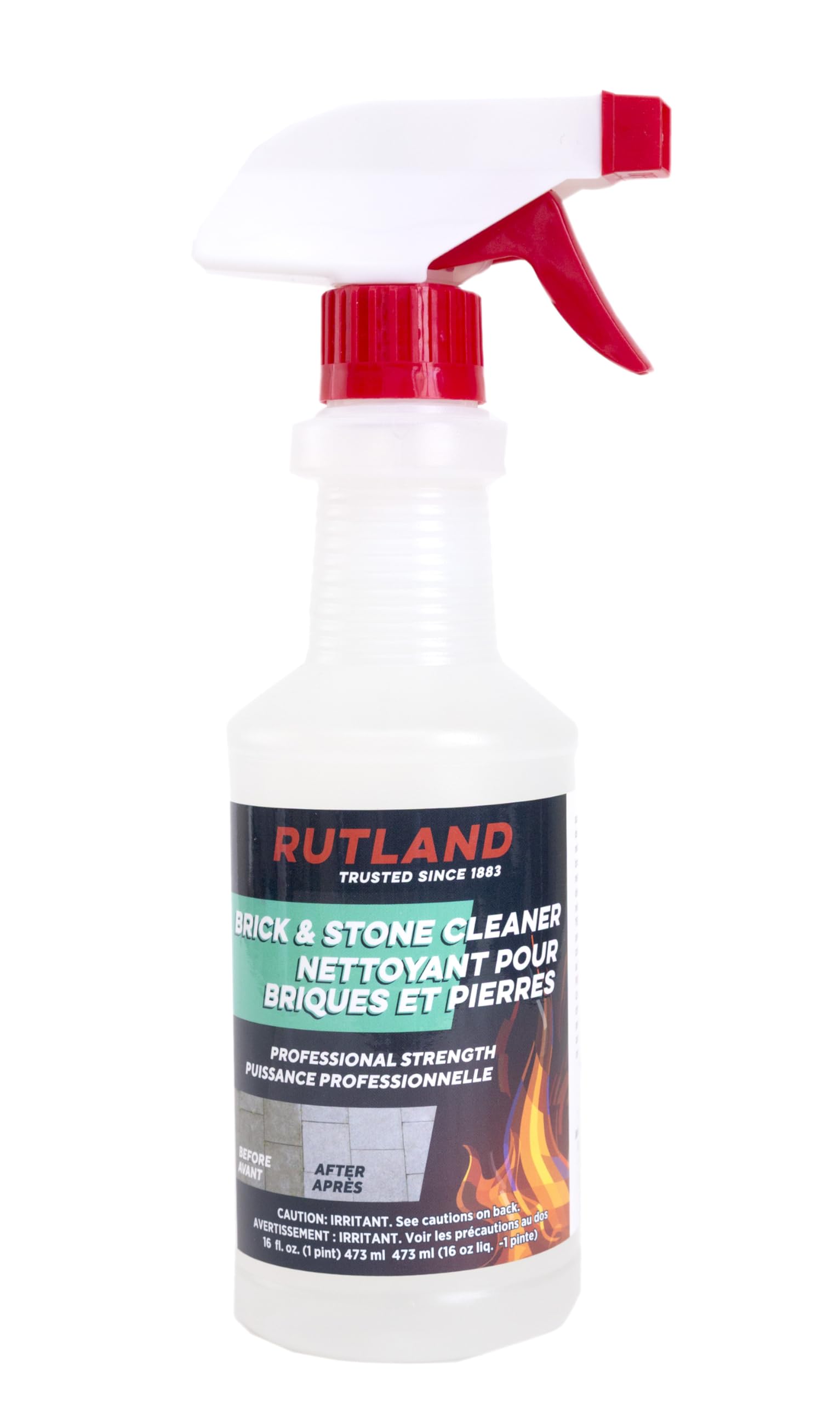 Rutland Brick and Stone Cleaner for Fireplace, Fire Brick, Terracotta, Marble & Porous Masonry - Non-Abrasive Industrial Emulsifier Cleaning Solution