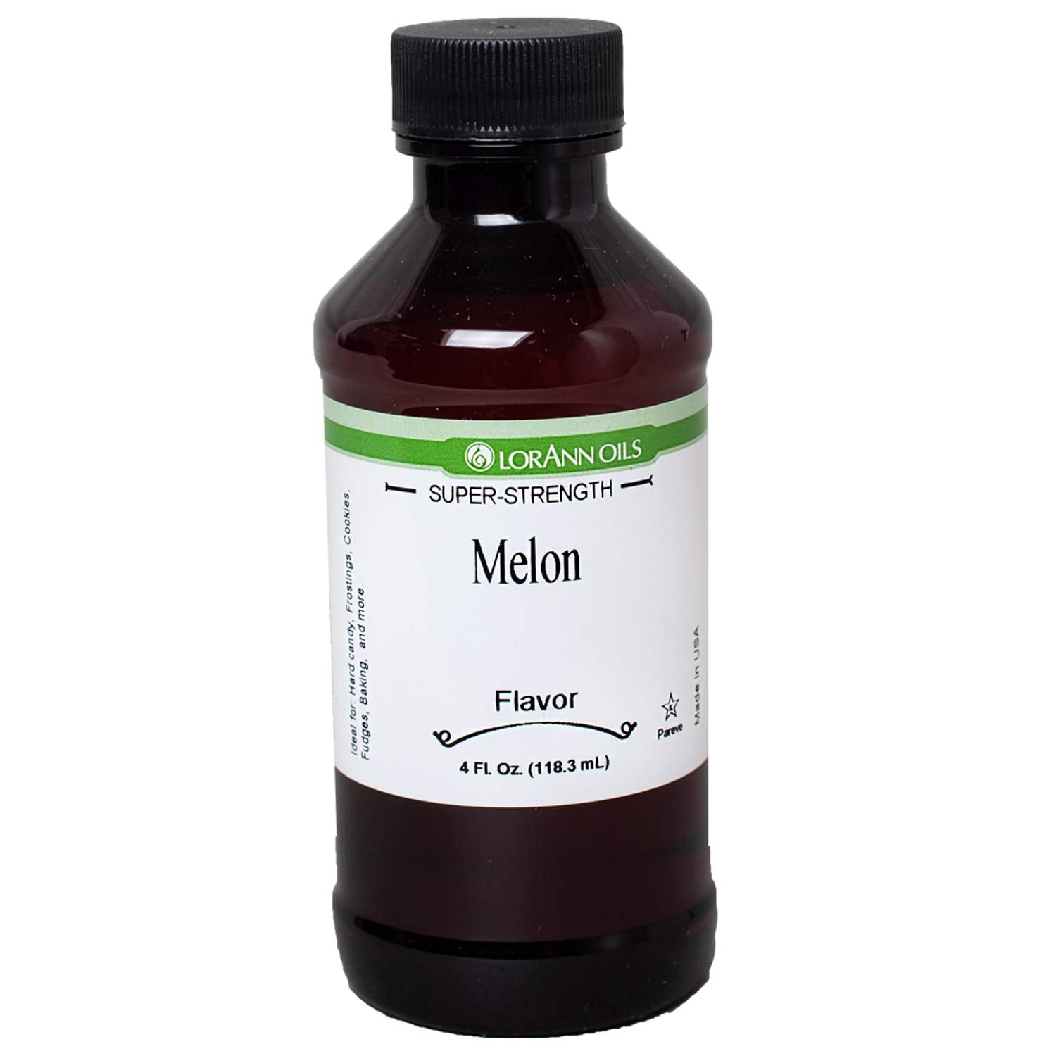 LorAnn Melon SS Flavor, 4 ounce bottle - Includes a threaded Glass Dropper