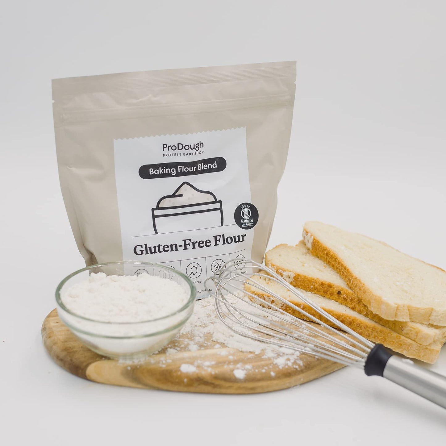 ProDough Shop Non-GMO Dairy Free Gluten Free Flour Blend - All Purpose Gluten Free Flour with All Natural Ingredients for Baking Healthy Gluten Free