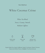Art of Tea | Organic White Coconut Crème | 12 Count Sampler Box Assortment | Premium Caffeinated Organic White Tea Variety