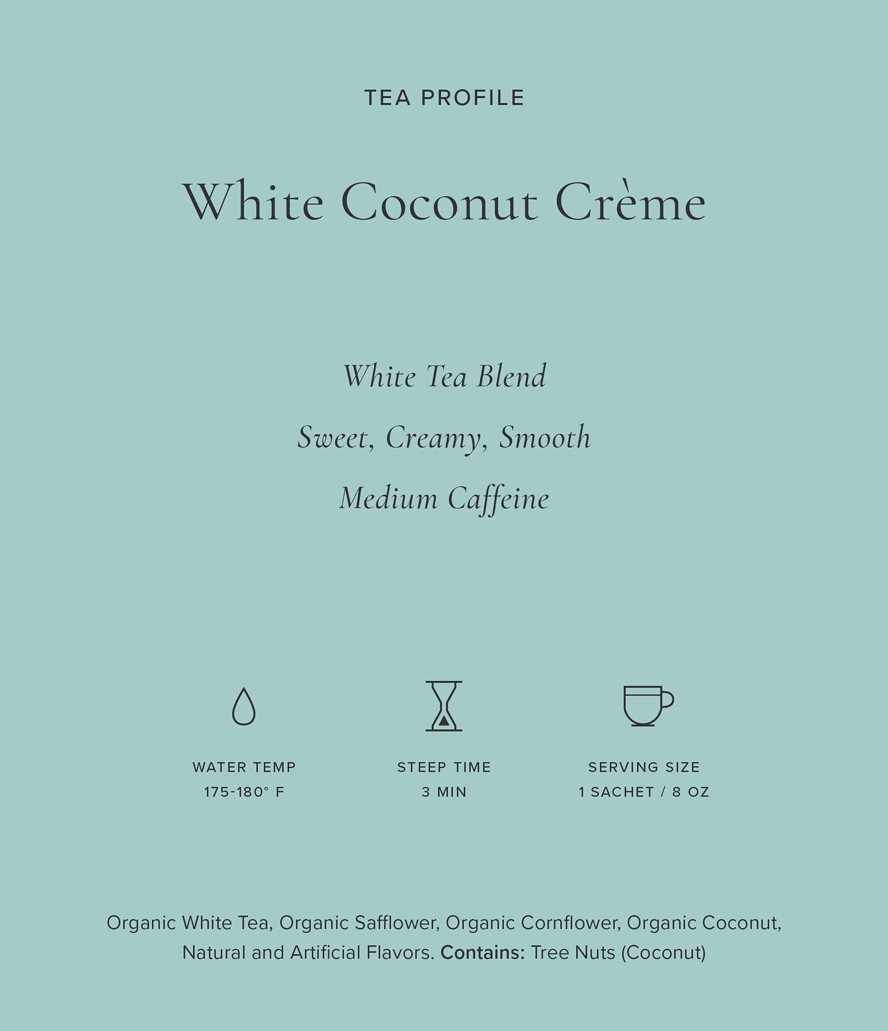 Art of Tea | Organic White Coconut Crème | 12 Count Sampler Box Assortment | Premium Caffeinated Organic White Tea Variety