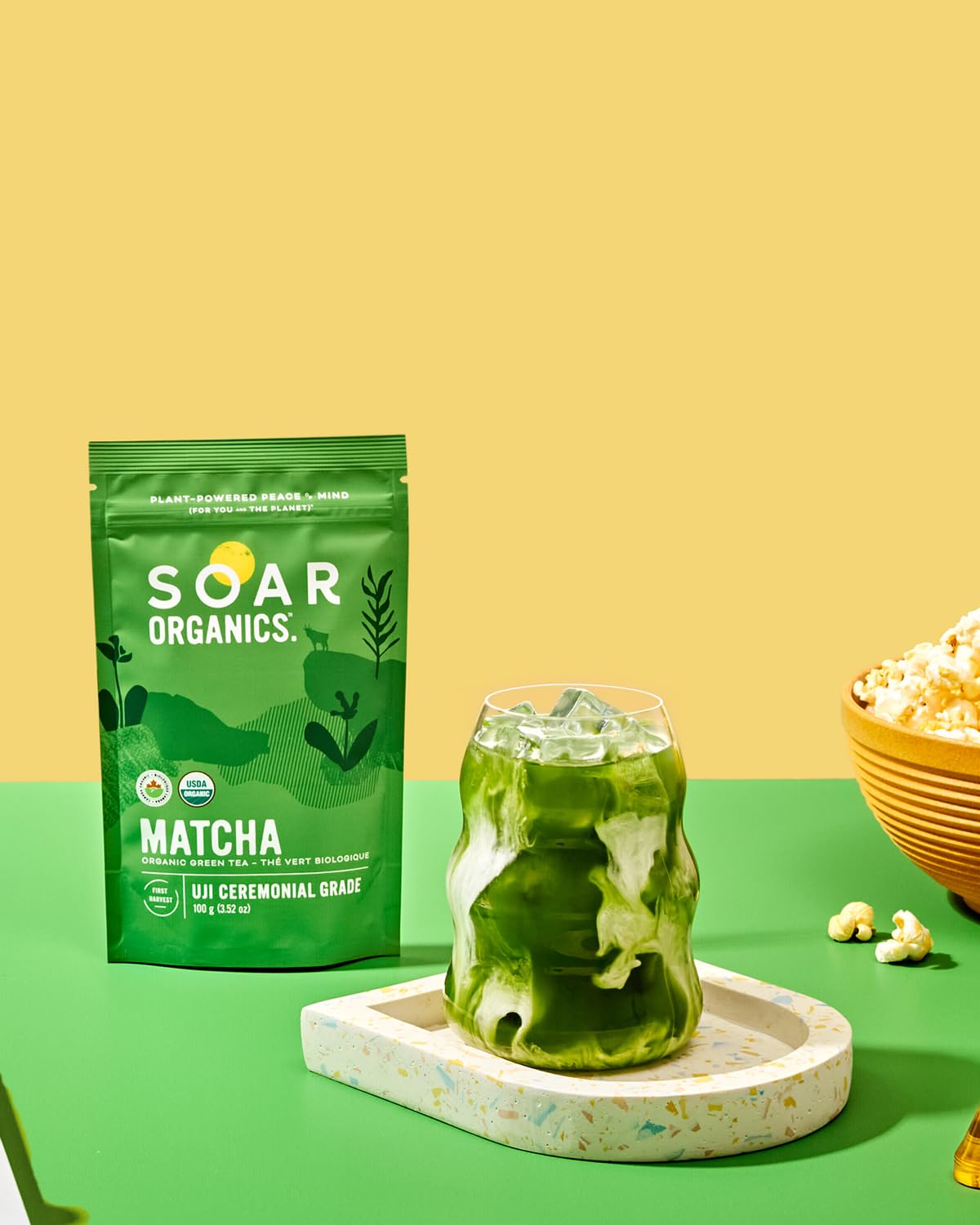 Soar Organics - Uji Ceremonial Grade Matcha Green Tea Powder - Authentic Japanese First Harvest (3.52 oz)