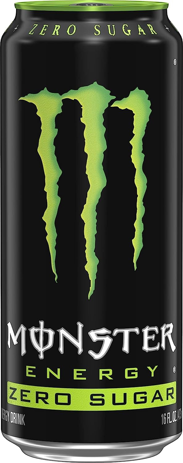 Monster Energy Drink Variety -Low Calorie Pack - 16 ounce (Pack of 12) + Stinger Energy Chews