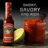 Melinda’s Chipotle Hot Sauce - Gourmet Chipotle Sauce - Made with Fresh Peppers, Carrots, Onion, Papaya & Lime Juice - Keto, Vegan, Gluten Free- 5oz