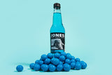 Jones Soda Co. Blue Bubblegum Flavor | 12-Pack | The Original Craft Soda | Made with Pure, 100% Cane Sugar | Pop Beverages/Soft Drinks | 12 Oz Glass