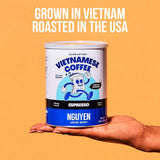 Nguyen Coffee Supply Ground Espresso - Bold Vietnamese Coffee, Medium-Dark Roast Espresso Ground Coffee, Strong Full-Bodied Flavor with Dark Chocolate