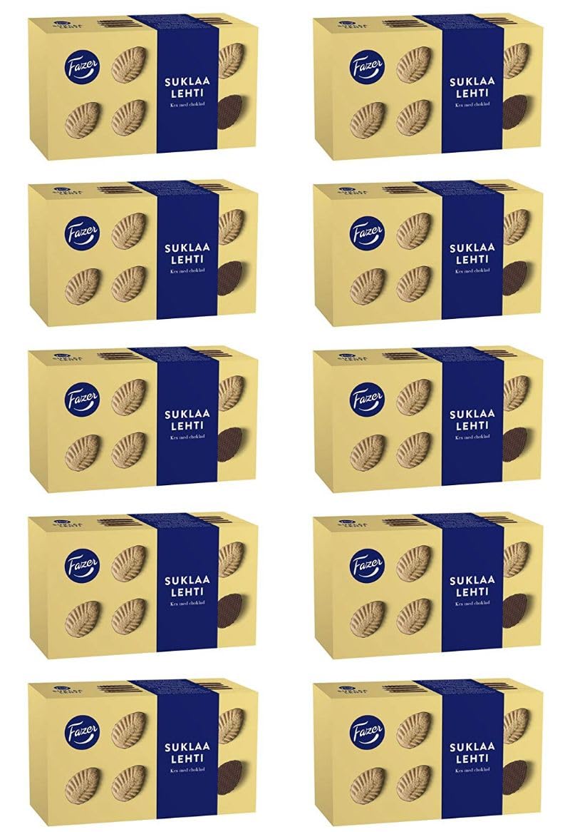 Fazer SUKLAALEHTI Original Chocolate 10 Boxes of 185g