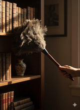 AAYU Feather Duster (36cm) 14.5 inch for Home Cleaning | Soft-Feather Moping and car dusting| Eco-Friendly Genuine Ostrich Dusters with Wooden Handle