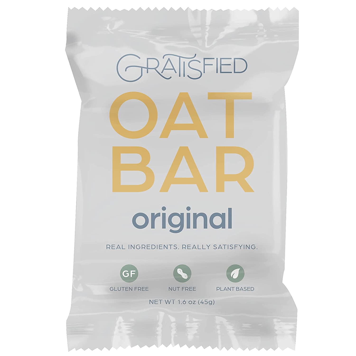 Gratisfied Oat Bar - Real Ingredients, Really Satisfying - Gluten Free, Nut Free, Plant Based Granola Bars | (12 Pack)