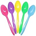 Karat U2008 (Rainbow) 5.5" PP Medium Weight Disposable Teaspoon, Rainbow (Pack of 1000)