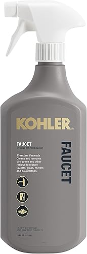 KOHLER K-EC23723-NA Faucet Cleaner, Kitchen and Bathroom Cleaner, Streak Free Shine, Ammonia and Alcohol Free, 28 FL Oz