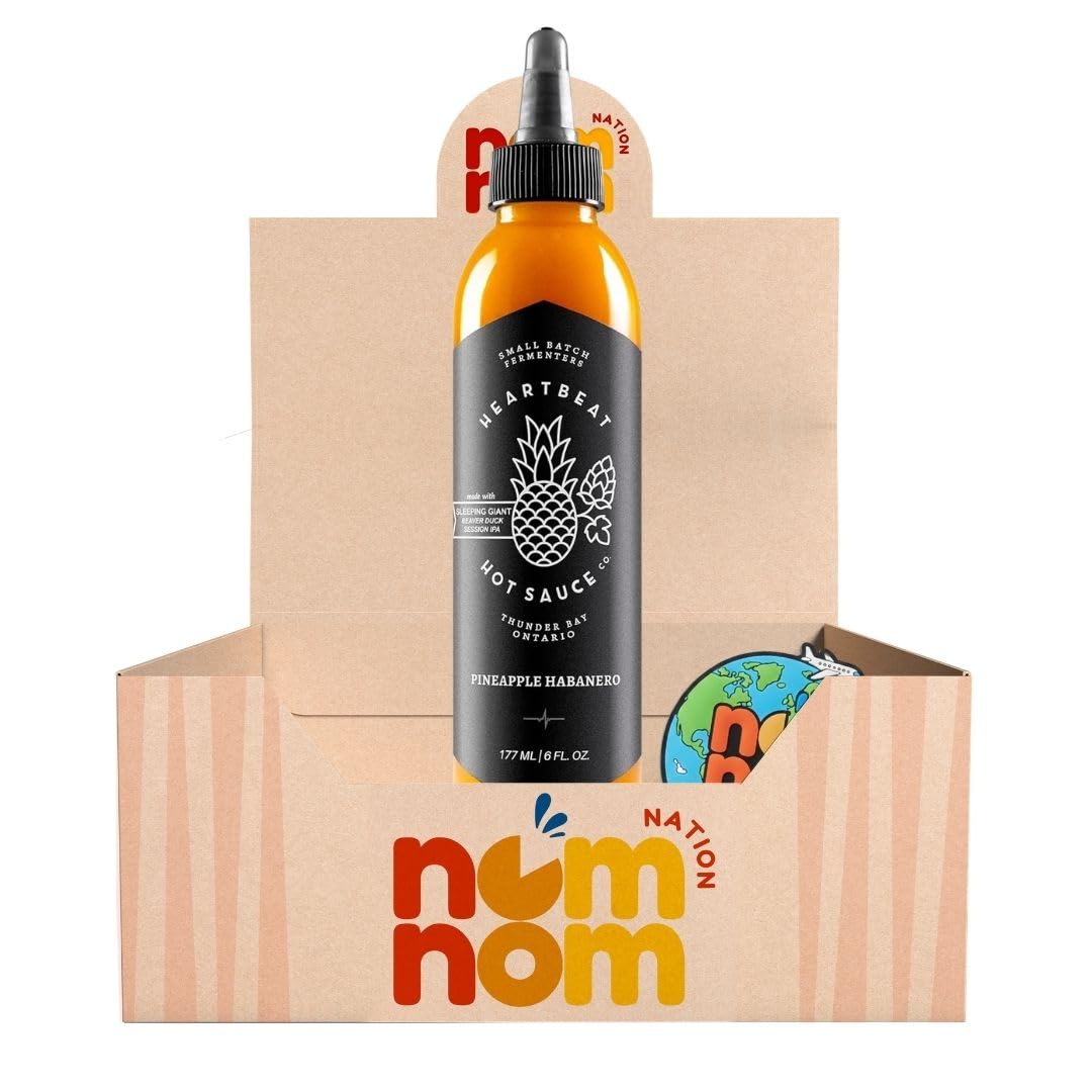 Heartbeat Pineapple Habanero Hot Sauce - (Pack of 1, 6oz) - Habanero Hot Sauce for Tacos, Wings and Grilling - Hot Ones Hot Sauce Style Flavor - Craft