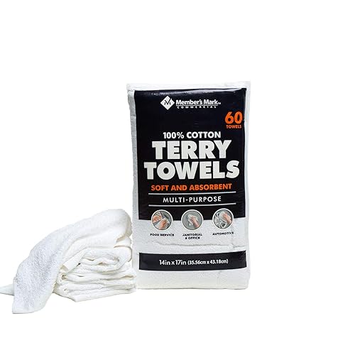 Member's Mark Terry Towel Soft for Multi Purpose (14 In X 17 in )Pack Of 60, 60Count