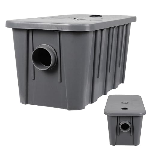 Generic Under Sink Grease Trap Commercial with Removable Filter Basket Prevents Clogs and Grease Interceptor for Restaurant Canteen Home Kitchen