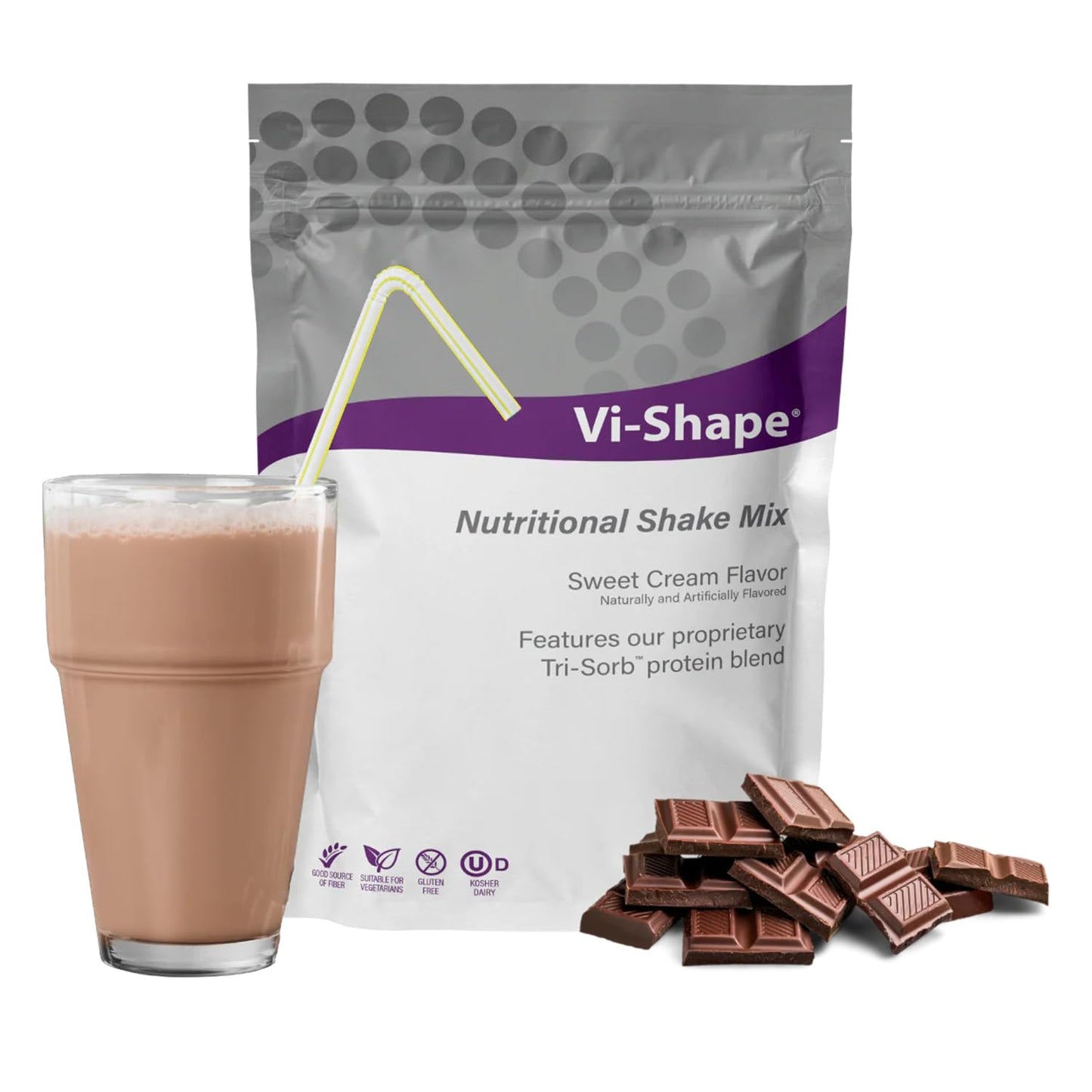 Chocolate Cardia + Vi-Shape - 1 Shake Pouch (24 Servings) + 1 Box Chocolate Mix-In (15 Servings) Delicious Chocolate Goodness, Formerly Known as