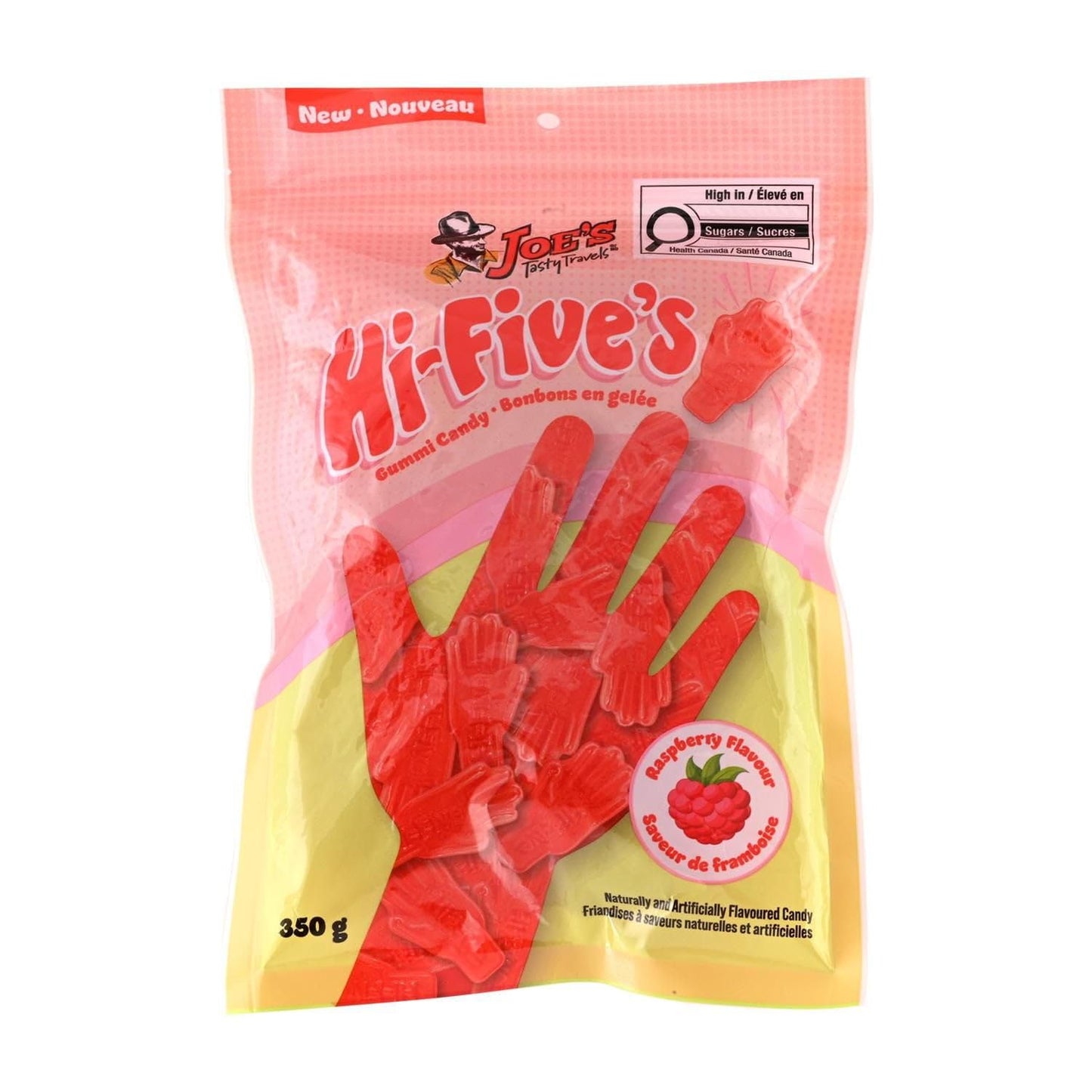 Joe's Tasty Travels High-Five's Raspberry Gummy Candy