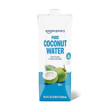 Amazon Fresh, 100% Pure Coconut Water Original, Not from Concentrate, 16.9 Fl Oz