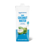 Amazon Fresh, 100% Pure Coconut Water Original, Not from Concentrate, 16.9 Fl Oz