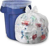 Aluf Plastics 55-60 Gallon Clear Trash Bags - (Huge 100 Pack) - 38" x 58" - 1.2 MIL - Heavy Duty Industrial Liners Clear Garbage Bags for Recycling