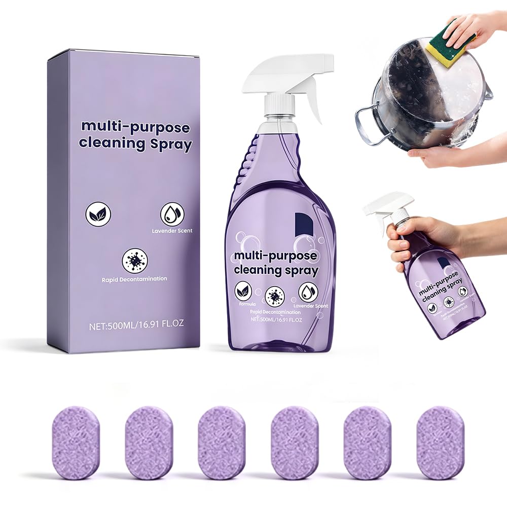 Fliwos Spray Oven Cleaner, 2026 Upgraded All-Purpose Spray Cleaner with Concentrated Cleaning Tablets, Multi-Surface Cleaning Spray for Oven, Grill