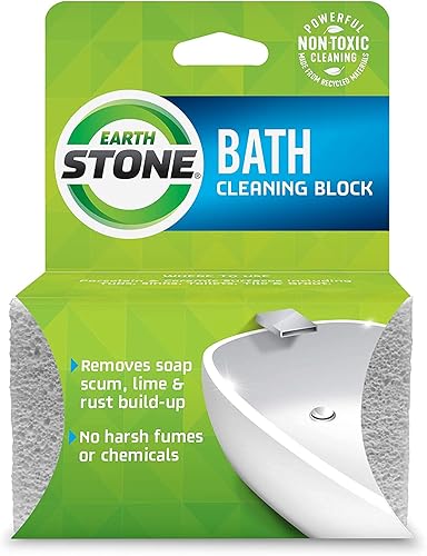 EarthStone International Bathstone Environmentally Friendly Cleaning Block, Cream, Twin (111)