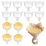 60 Chocolate Bouquet Holders, Clear Flower Arrangement Bases