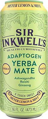 Sir Inkwell's, Meyer Lemon and Mint Yerba Mate, 16 Fl Oz