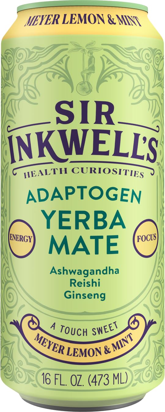 Sir Inkwell's, Meyer Lemon and Mint Yerba Mate, 16 Fl Oz