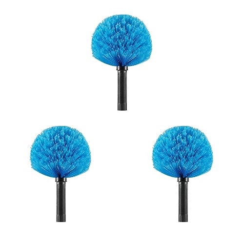 Hicavar 3pcs Screw on Cobweb Duster Replacement Head for Pole (Pole Not Included)