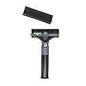 Unger Commercial ErgoTec® Ninja 4" Glass Scraper with Blade and Safety Cap - Adjustable Angle for Efficient Window Cleaning EN100