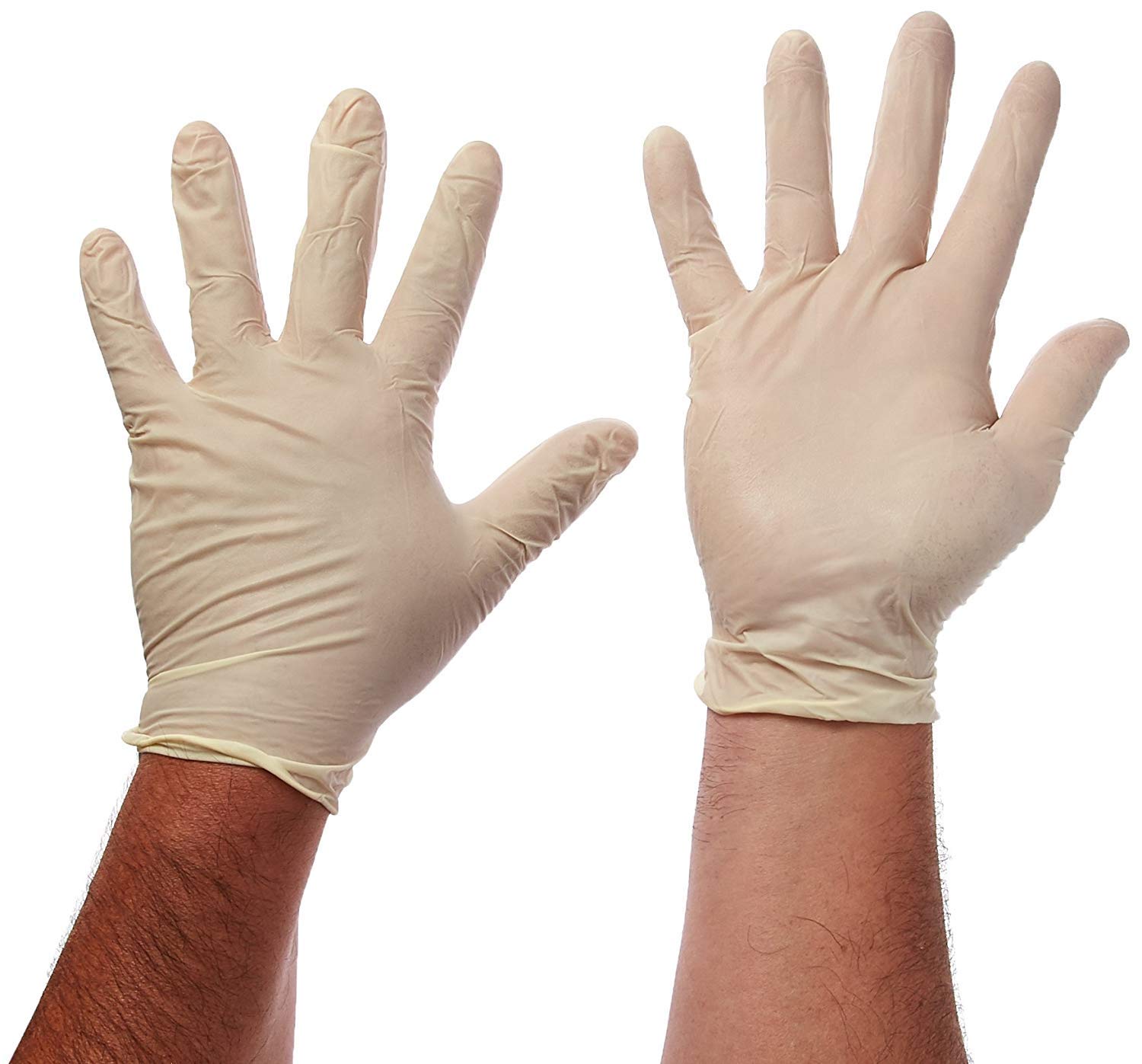 100 Disposable Latex Gloves, Powder Free Size X-large