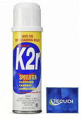K2R SpotLifter Spot Remover Spray - Quick-Drying Stain Remover for Clothing, Carpets, Upholstery & Wallpaper - Built-In Brush Cap for No-Mess