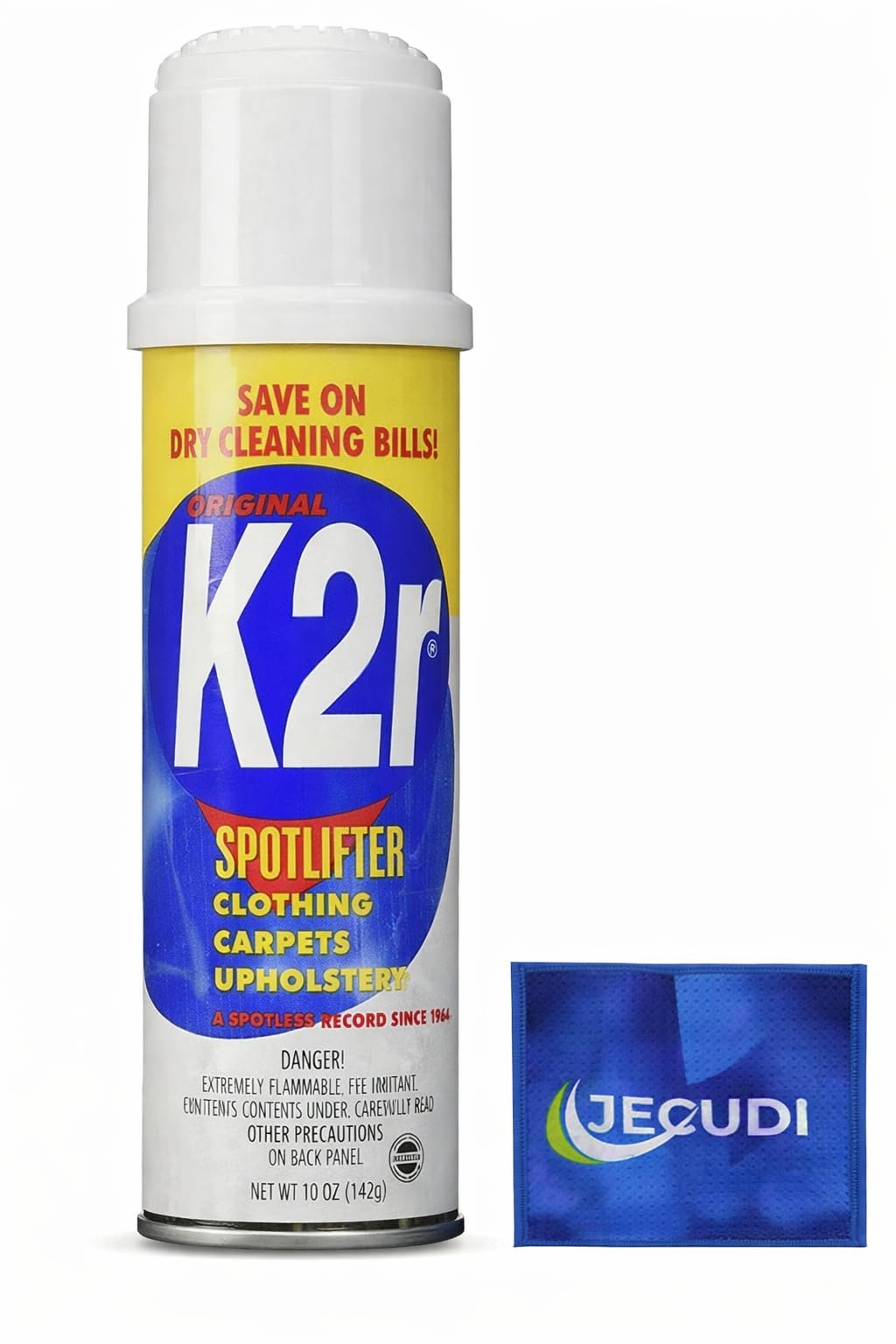 K2R SpotLifter Spot Remover Spray - Quick-Drying Stain Remover for Clothing, Carpets, Upholstery & Wallpaper - Built-In Brush Cap for No-Mess