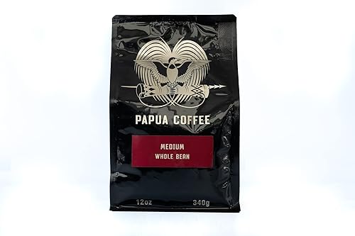 Papua Whole Bean Medium Roast Coffee (12oz)