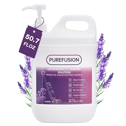 PUREFUSION Deodorizing Cleaning Solution 50.7 OZ/1.5L for Tineco iFLOOR FLOOR ONE S3 S5 S6 S7 Series Wet Dry Vacuum, Lavender Scent Cleaning Liquid