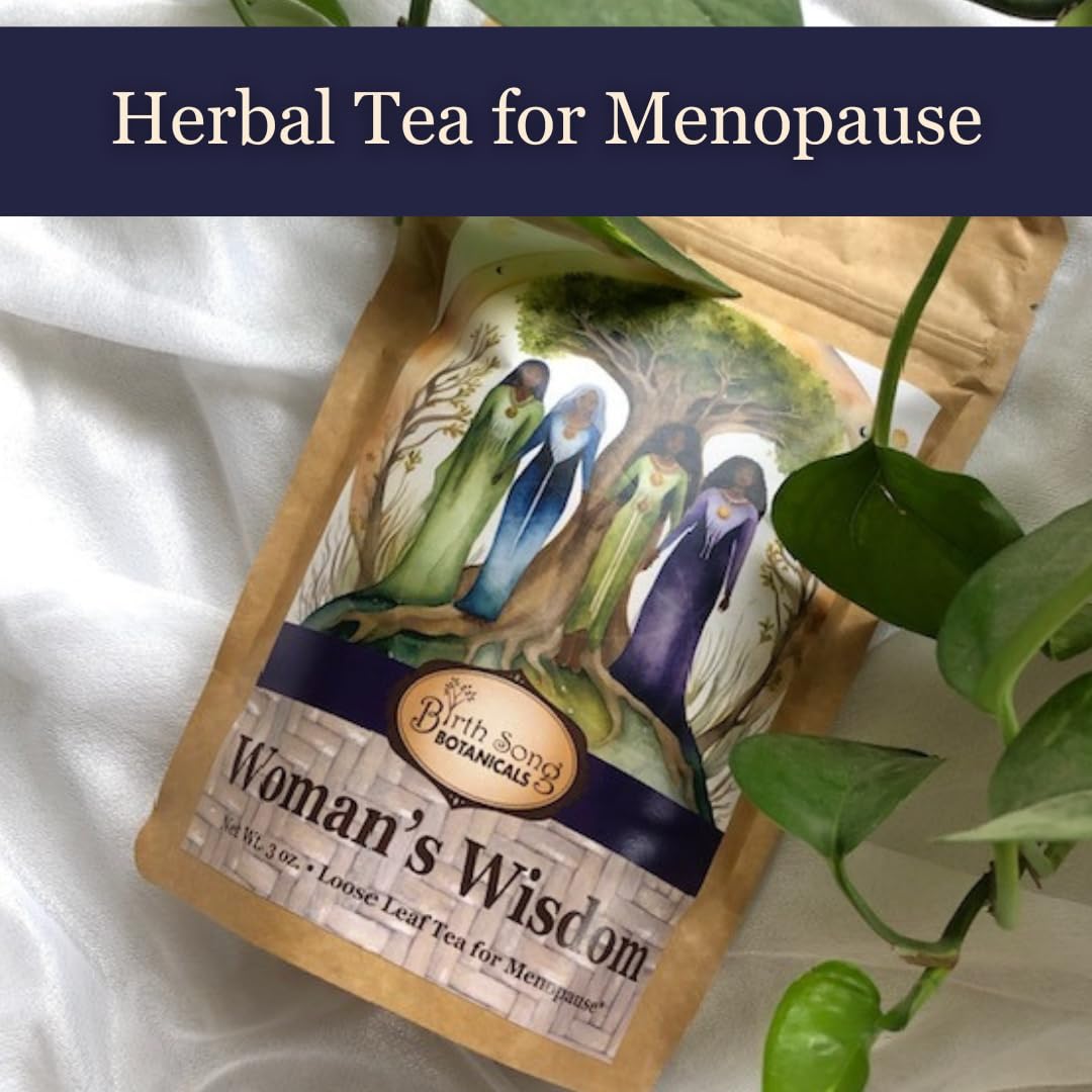 Birth Song Botanicals Woman’s Wisdom Hormonal Balance Tea for Women | Organic Menopause & PMS Tea | Hormone Balance Herbal Blend with Tulsi, Red