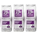 PJ's Coffee - French Roast Ground Coffee (Pack of 3) - Intense & Bold Dark Roast with Smoky Overtones