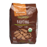 Mantova Whole Wheat Organic Rigatoni Pasta - (Pack of 6), 1lb Bags | 100% Whole Wheat Durum Semolina | Bronze-Cut, Non-GMO, High Fiber | Tube Pasta