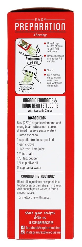 Explore Cuisine - Organic Edamame & Green Bean Fettuccine - 8 oz