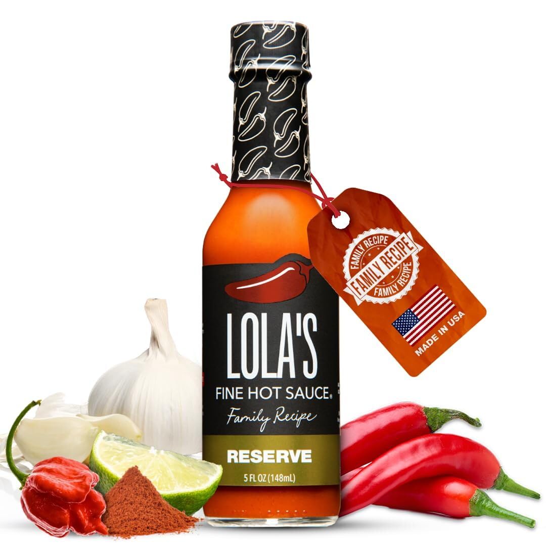 Lola’s Family Reserve Hot Sauce | Carolina Reaper & Habanero Blend | Ultra Spicy | 0 Calories, 0g Fat, Low Sodium | All-Natural, Vegan, Gluten-Free |