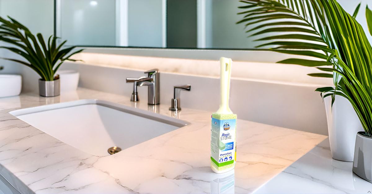Compac's Magic-Stone Porcelain Cleaning Stick - Toilet Bowl Cleaner, Advanced Green Technology, Handy Toilet Cleaner Easily Scrubs/Removes Stubborn
