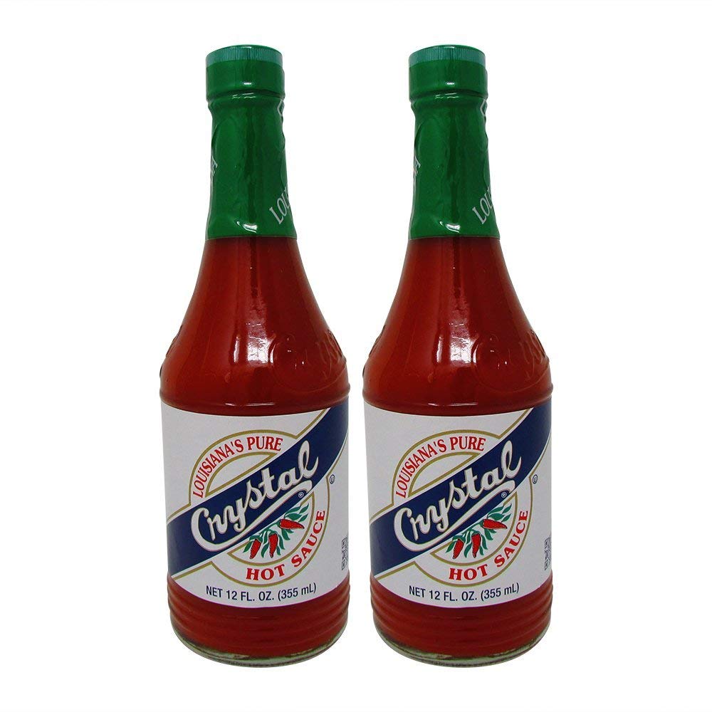 Bundle-2 Items : Crystal Hot Sauce Louisiana's Pure Hot Sauce, 12 Oz (Pack of 2) - SET OF 3