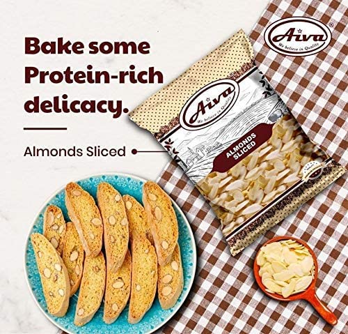 Aiva Blanched Almonds Sliced (5 LB Bulk Bag) - Premium Sliced Almonds for Baking, Cooking, and Toppings