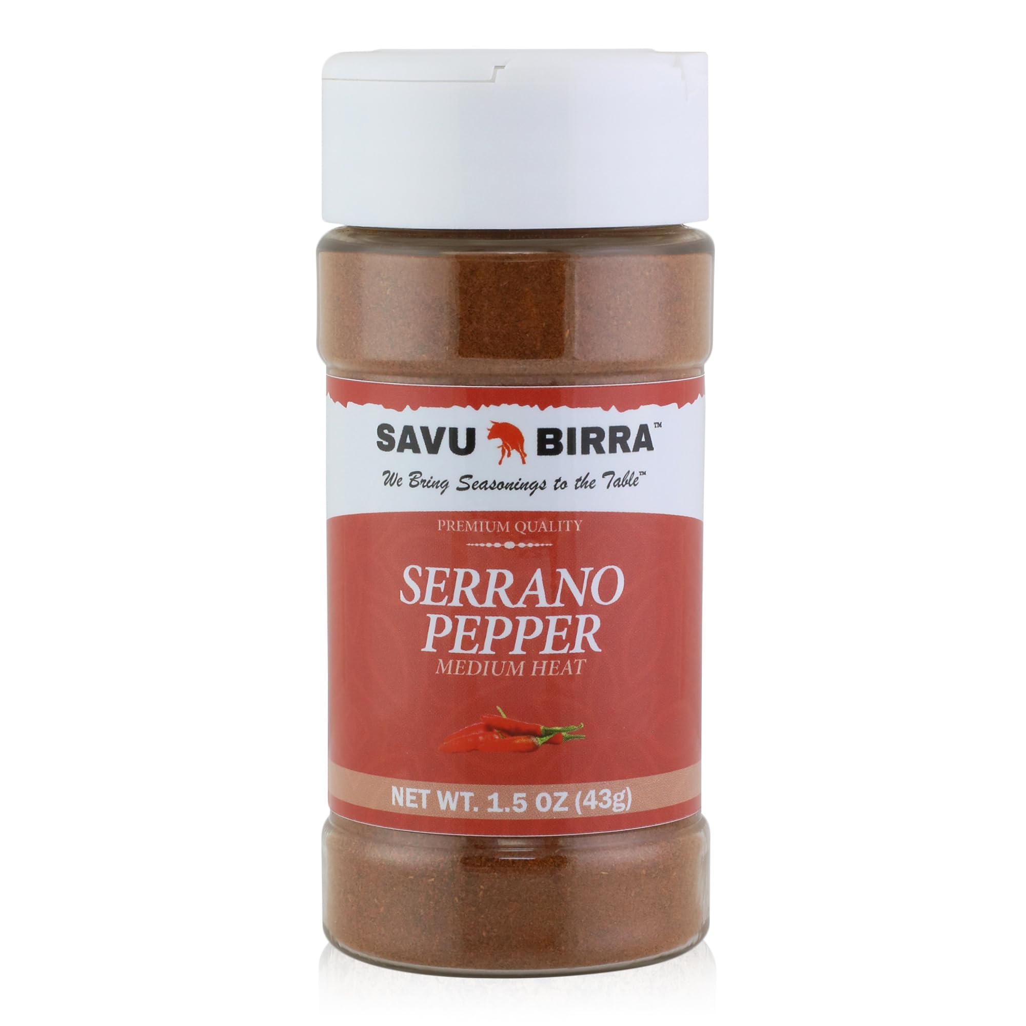 Savu Birra Gourmet Chile Pepper 4 Pack, De Arbol, Serrano, New Mexico Red & Guajillo Chile Pepper Powder