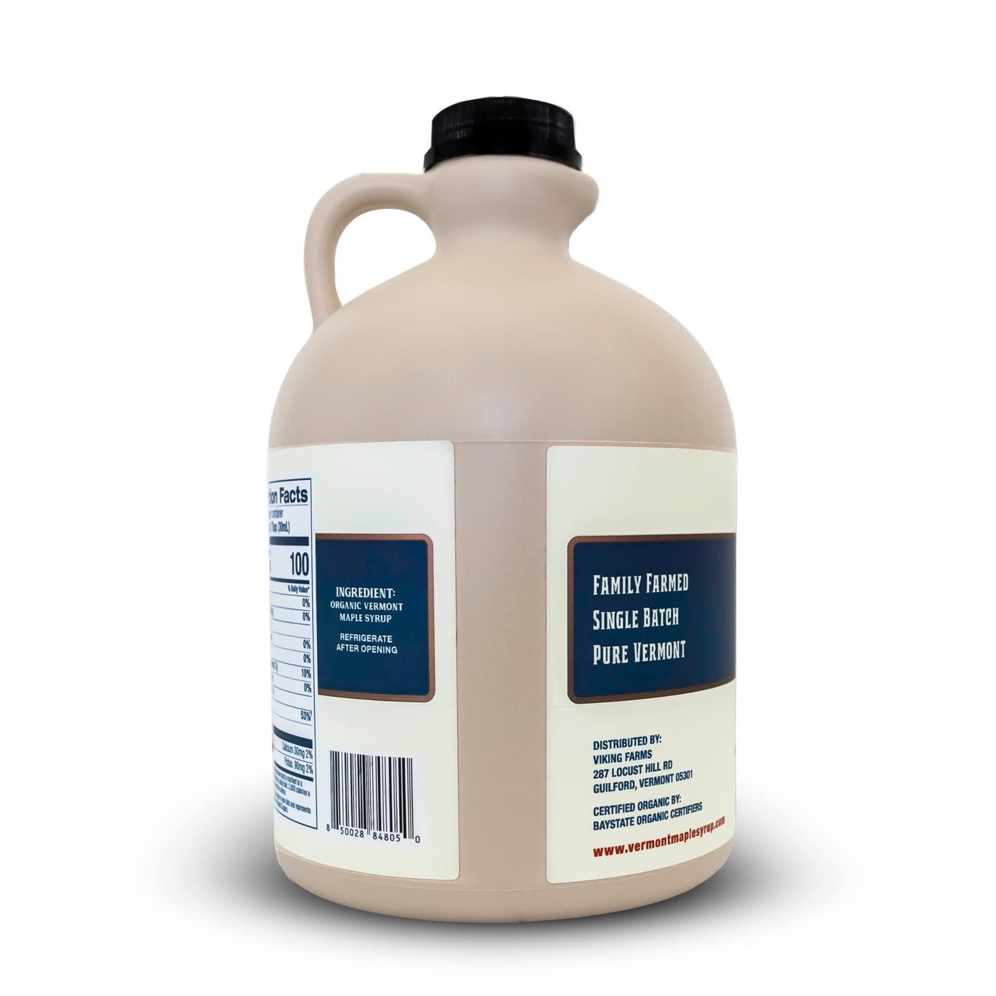 Vermont Maple Syrup - 64 oz Grade A, Amber Rich Organic Maple Syrup - 100% Pure and Authentic Maple Syrup for Pancakes, Waffles and More - Nut free